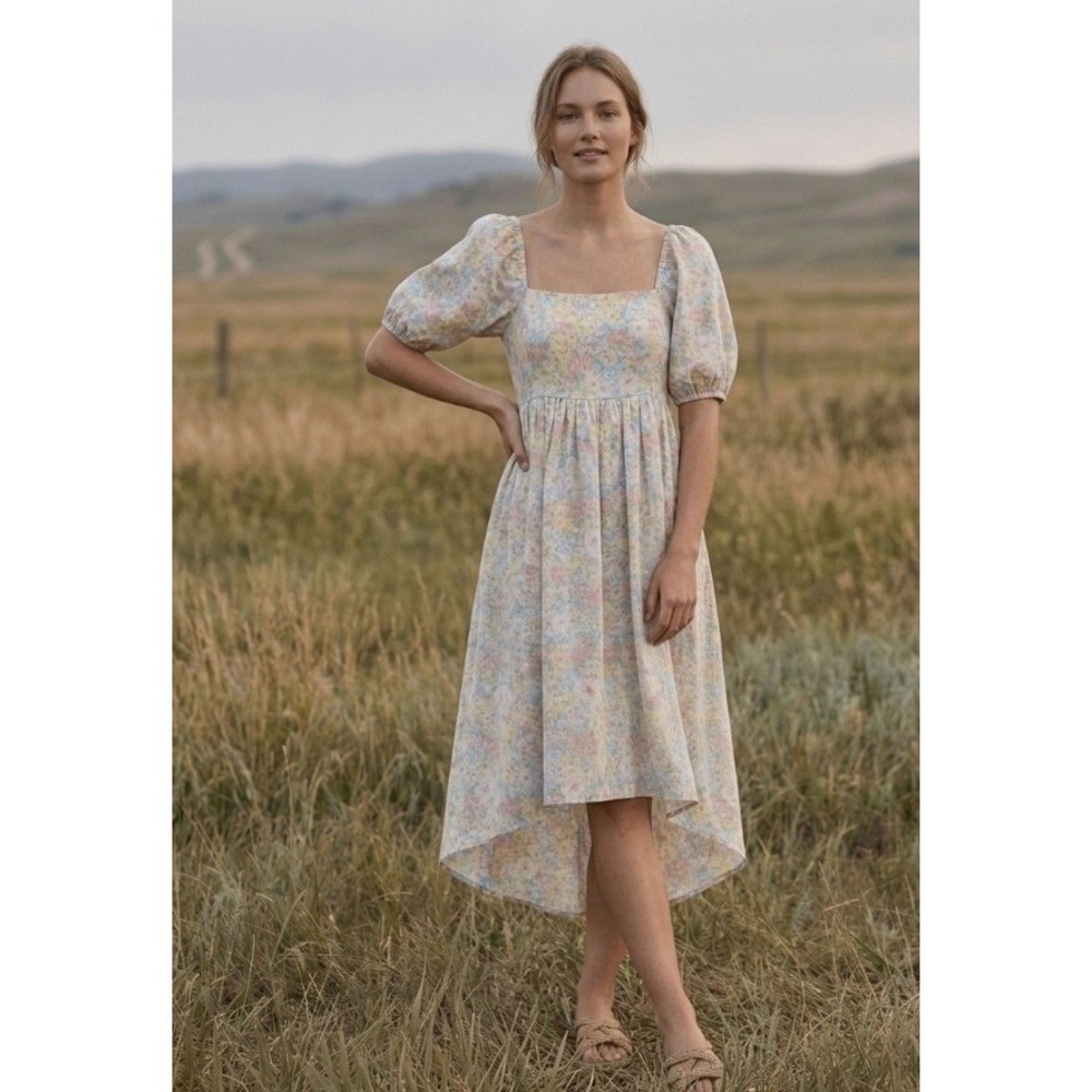 Jillian Harris collab with Joe Fresh Pastel Floral High-Low Dress